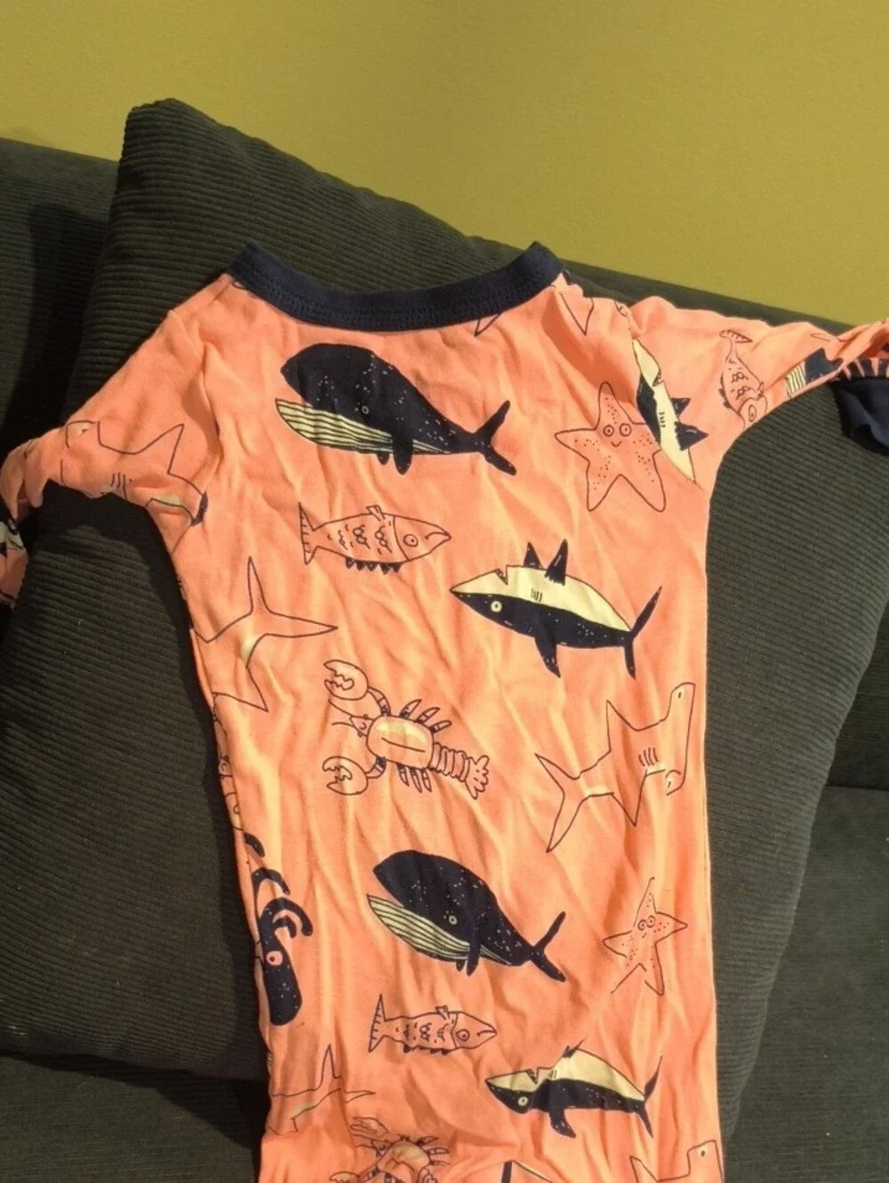 Carter's Coral Sea Creature One-Piece with Navy Trim